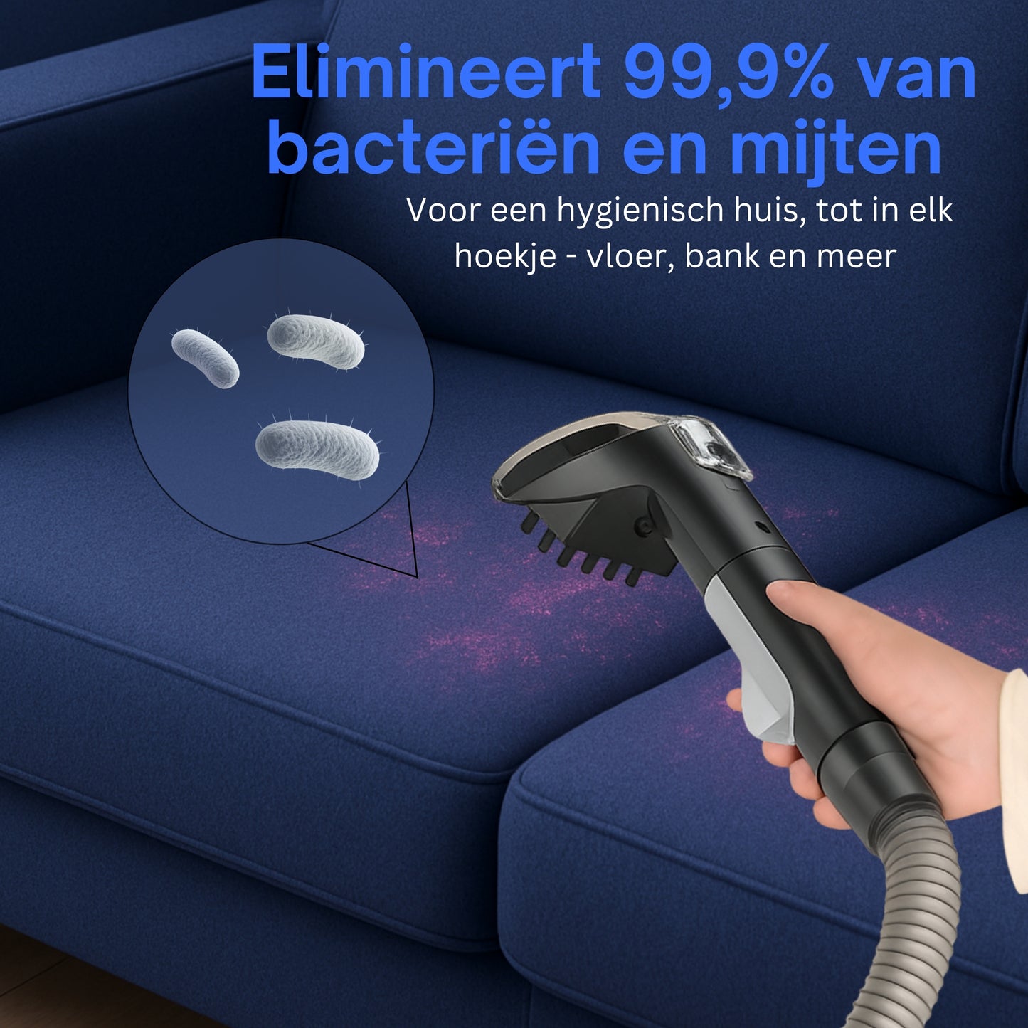Vlekkenreiniger Pro - Verwarmbaar tot 100°C - Voor Bank, Matras, Vloer, Auto en Gordijnen